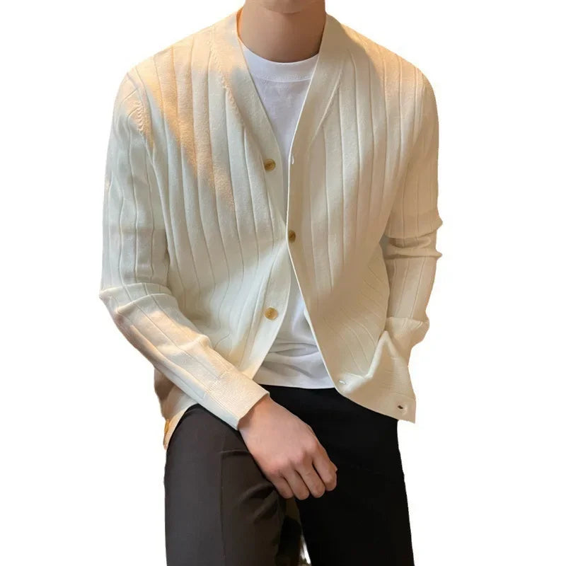 Knitted Sweater Slim Fit Cardigan V-neck
