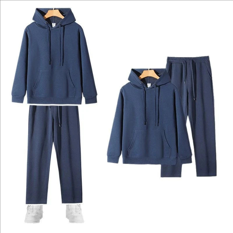 Plain Unisex Hoodie Set