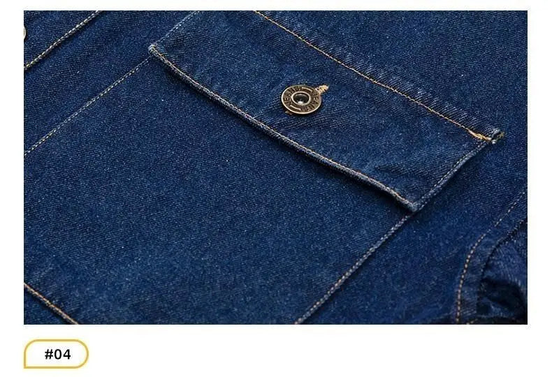 Long Sleeved Thick Jeans Shirt