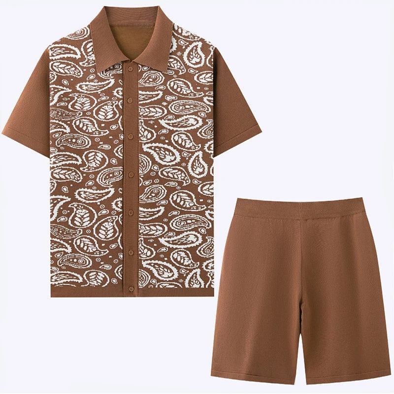 Knitted Tops & Shorts 2 Piece Set