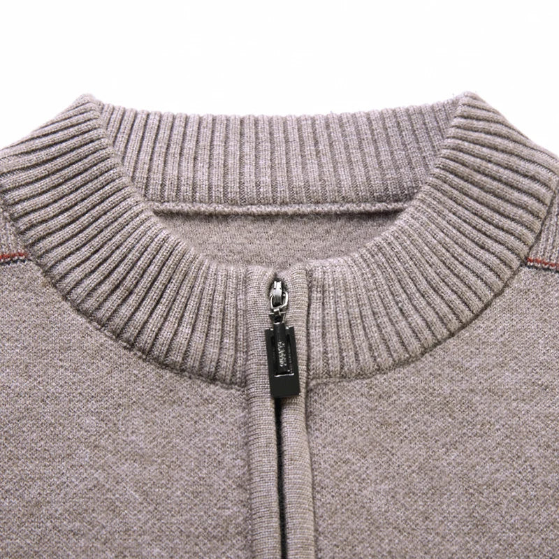 Solid Color Half-high Neck Zipper Sweatshirt