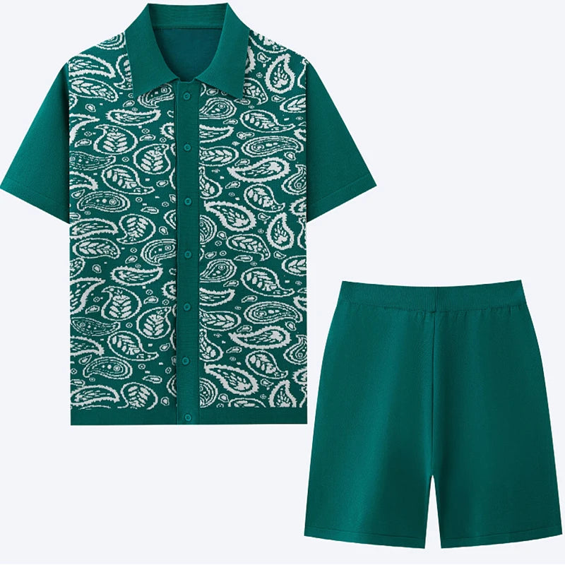 Knitted Tops & Shorts 2 Piece Set