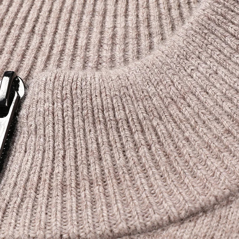 Solid Color Mock Collar Sweatshirt