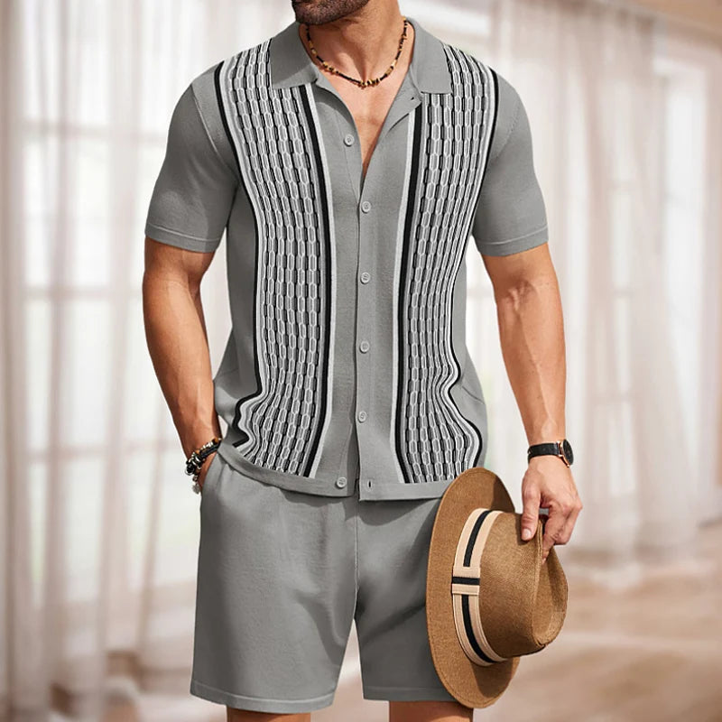 Two Piece Sets Short Sleeve Shirt And Shorts