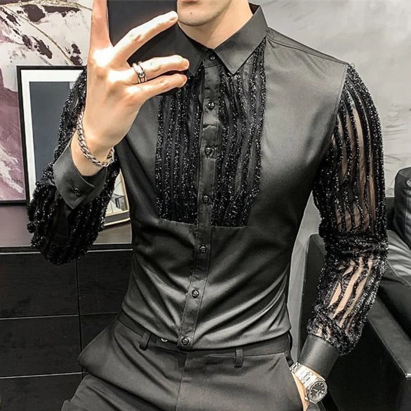 Lace Sleeves Long Sleeves Shirt