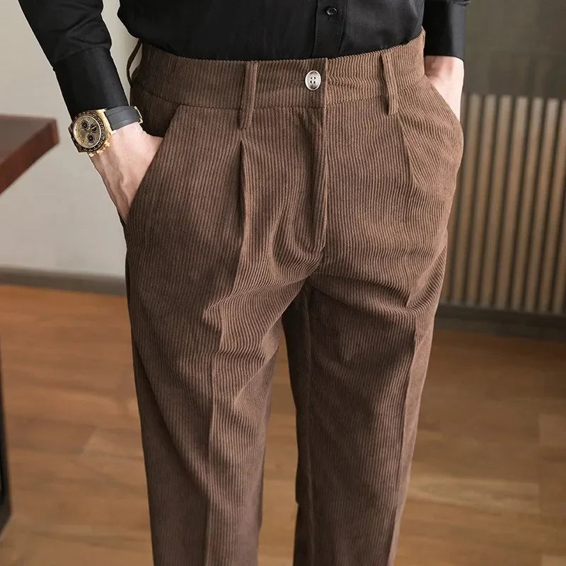 Corduroy Slim-fit Pants