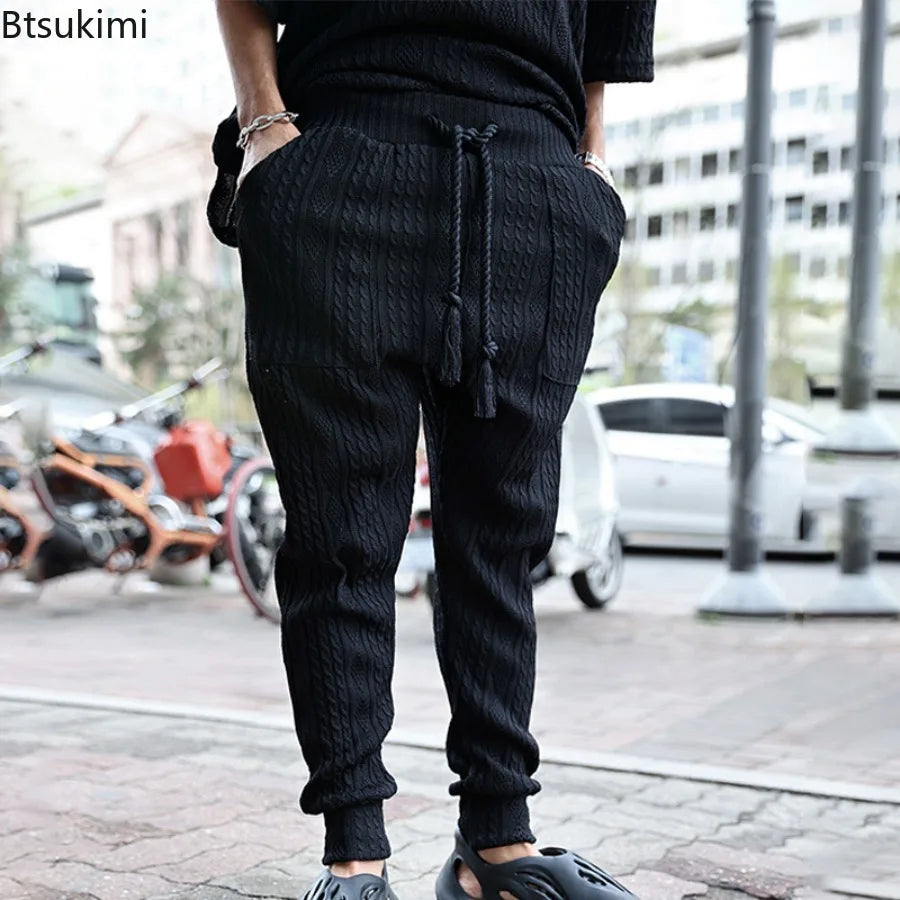 Knitted 2 PCS Sets V-Neck Long Sleeve Tops and Pants