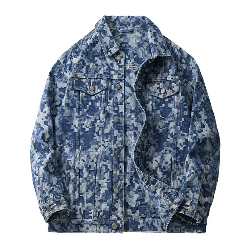 Retro-Styled Men's Denim Jacket and Trouser