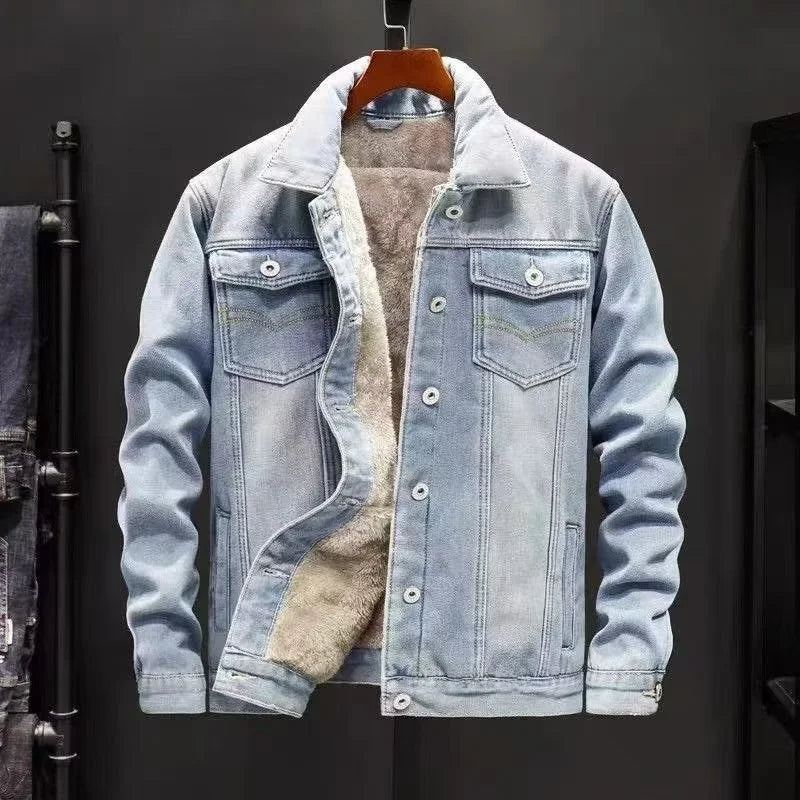 Thickened Fleece Jeans Jacket