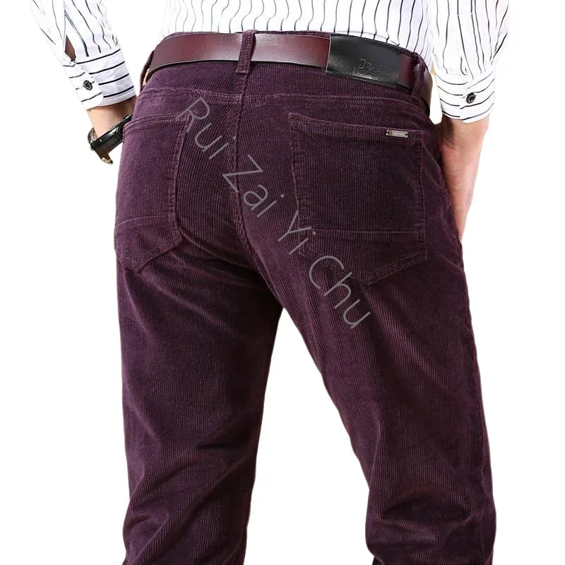 Corduroy Slim-fit Dress Pant
