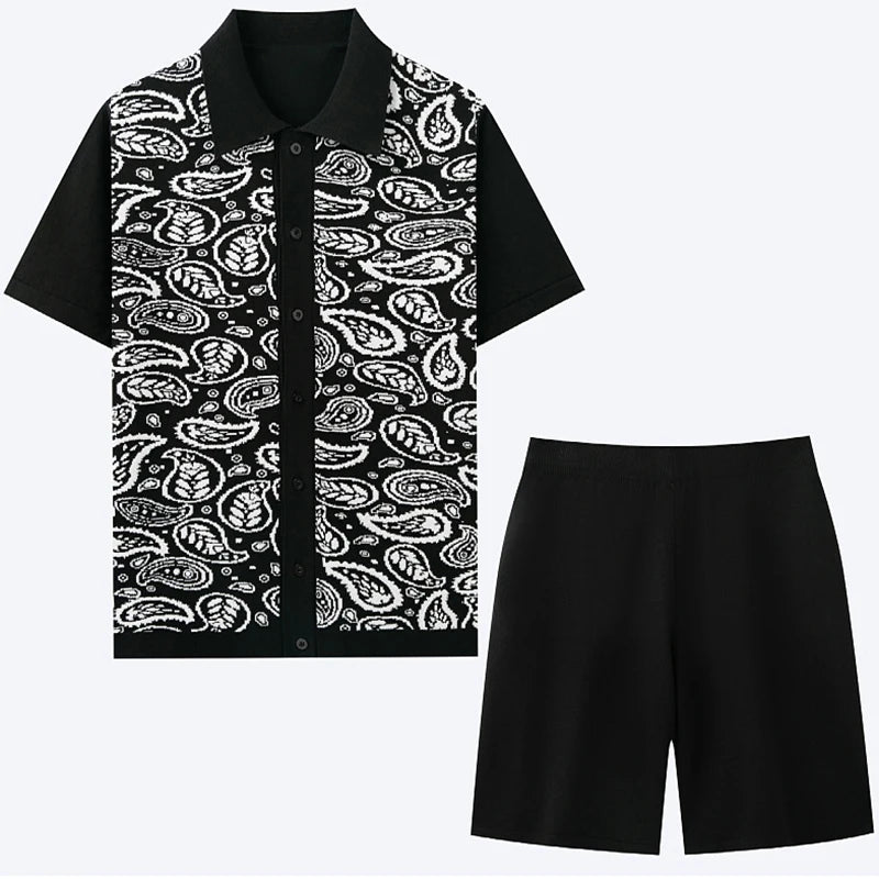 Knitted Tops & Shorts 2 Piece Set