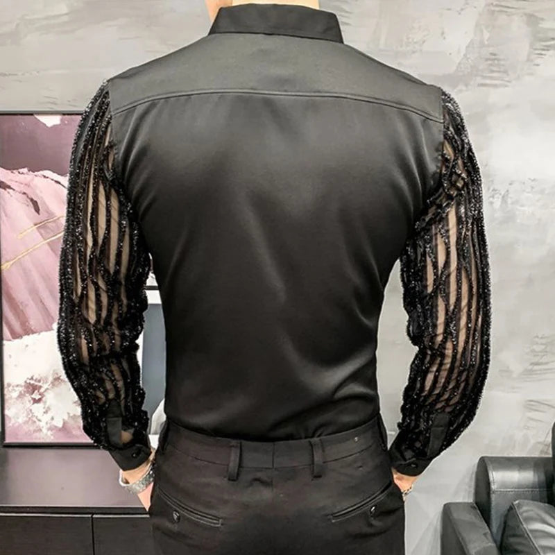 Lace Sleeves Long Sleeves Shirt