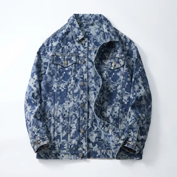 Retro-Styled Men's Denim Jacket and Trouser