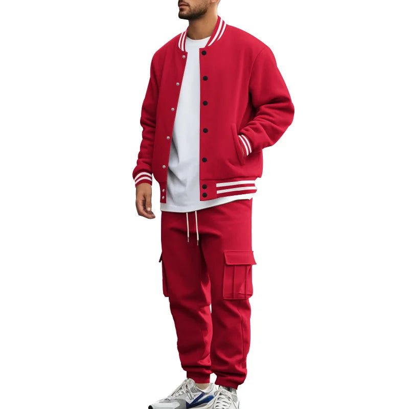 Baseball 2-Piece Suits with Cargo Pants