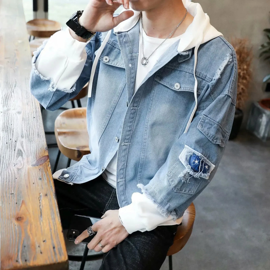 Hooded Denim Jacket