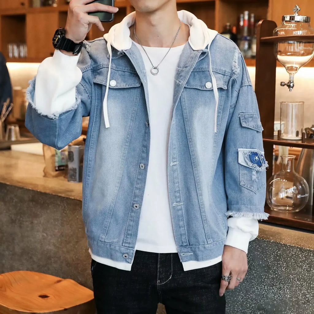Hooded Denim Jacket