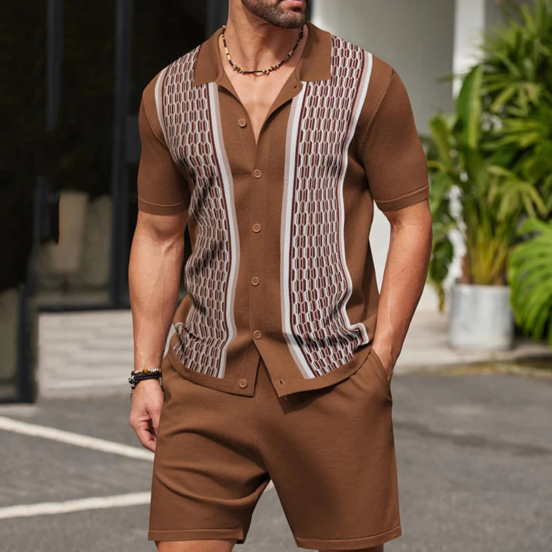 Two Piece Sets Short Sleeve Shirt And Shorts