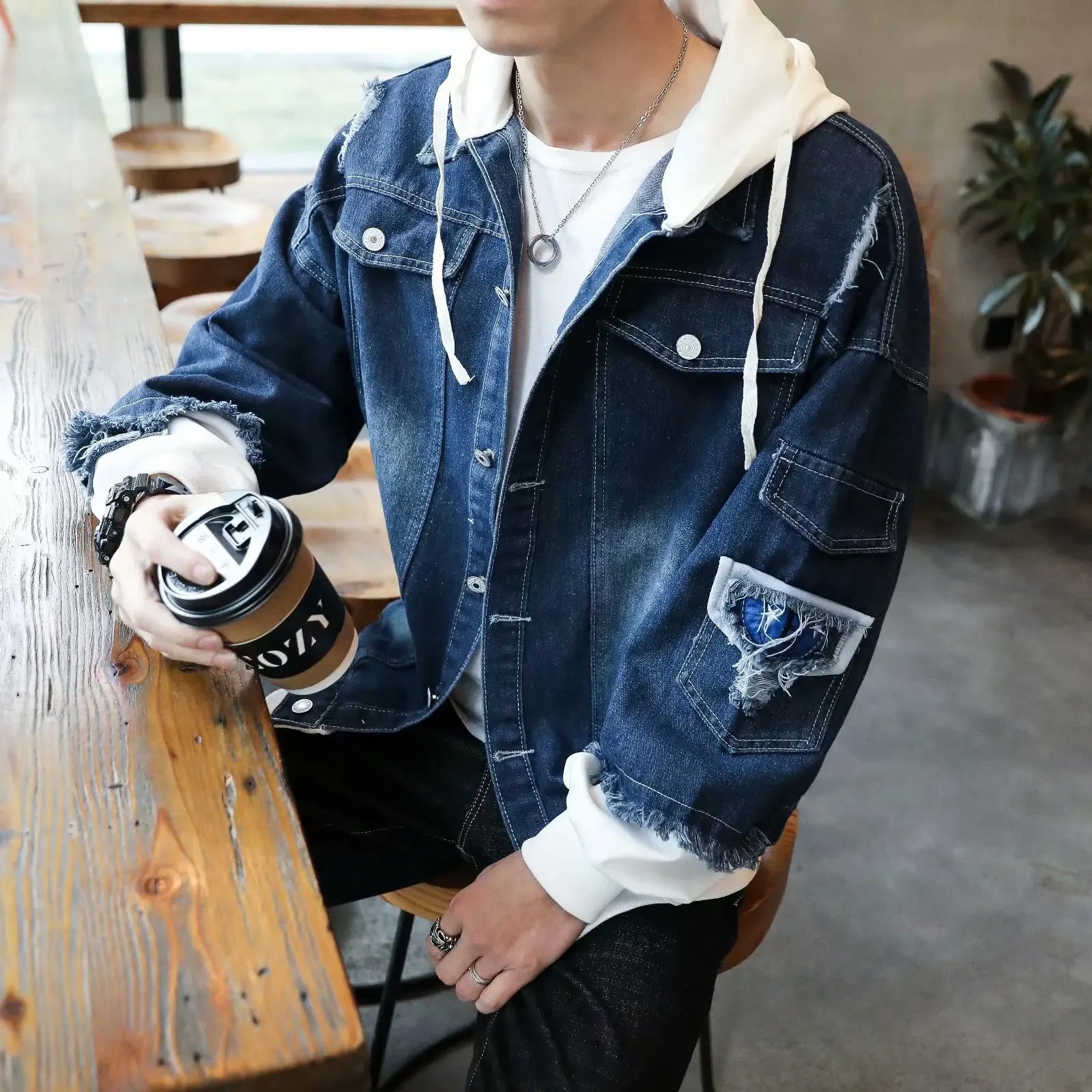Hooded Denim Jacket