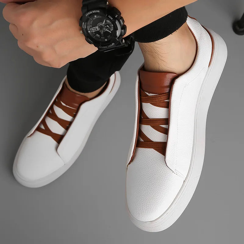 Brown-lined Lace-up Shoes