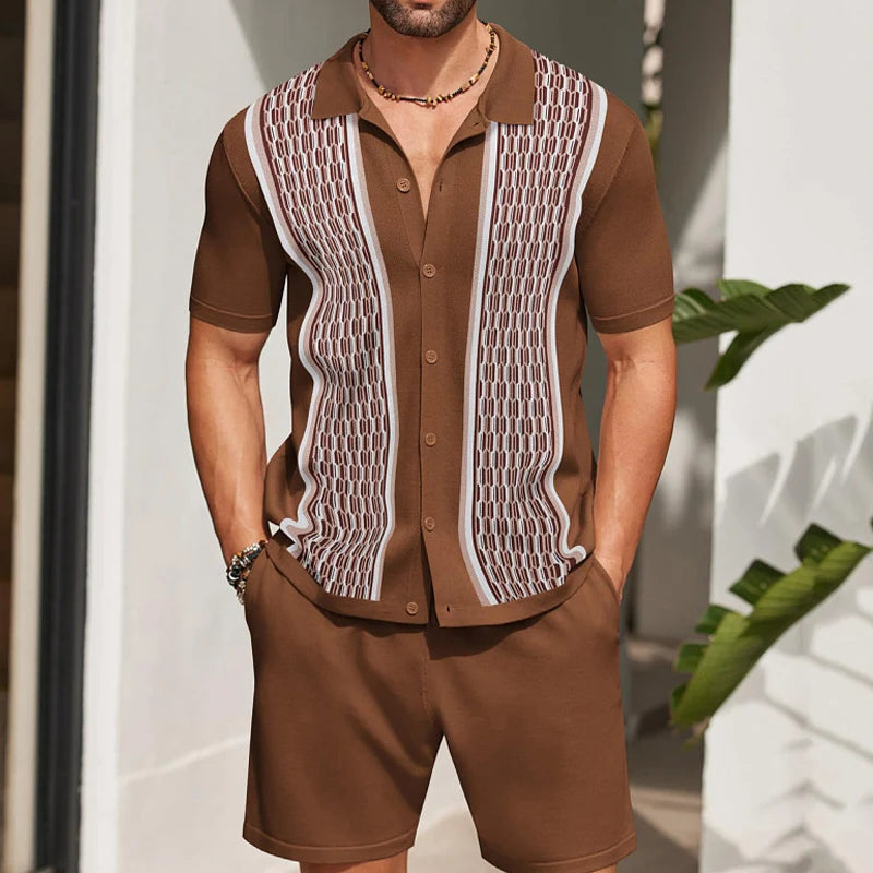 Two Piece Sets Short Sleeve Shirt And Shorts