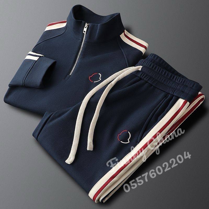 Luxurious Stand Collar Half Zipper Two Piece