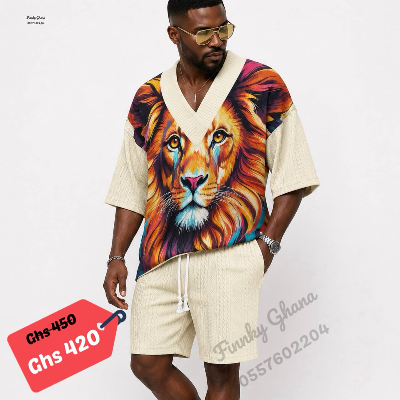 3D Short Sleeves Top & Down Set