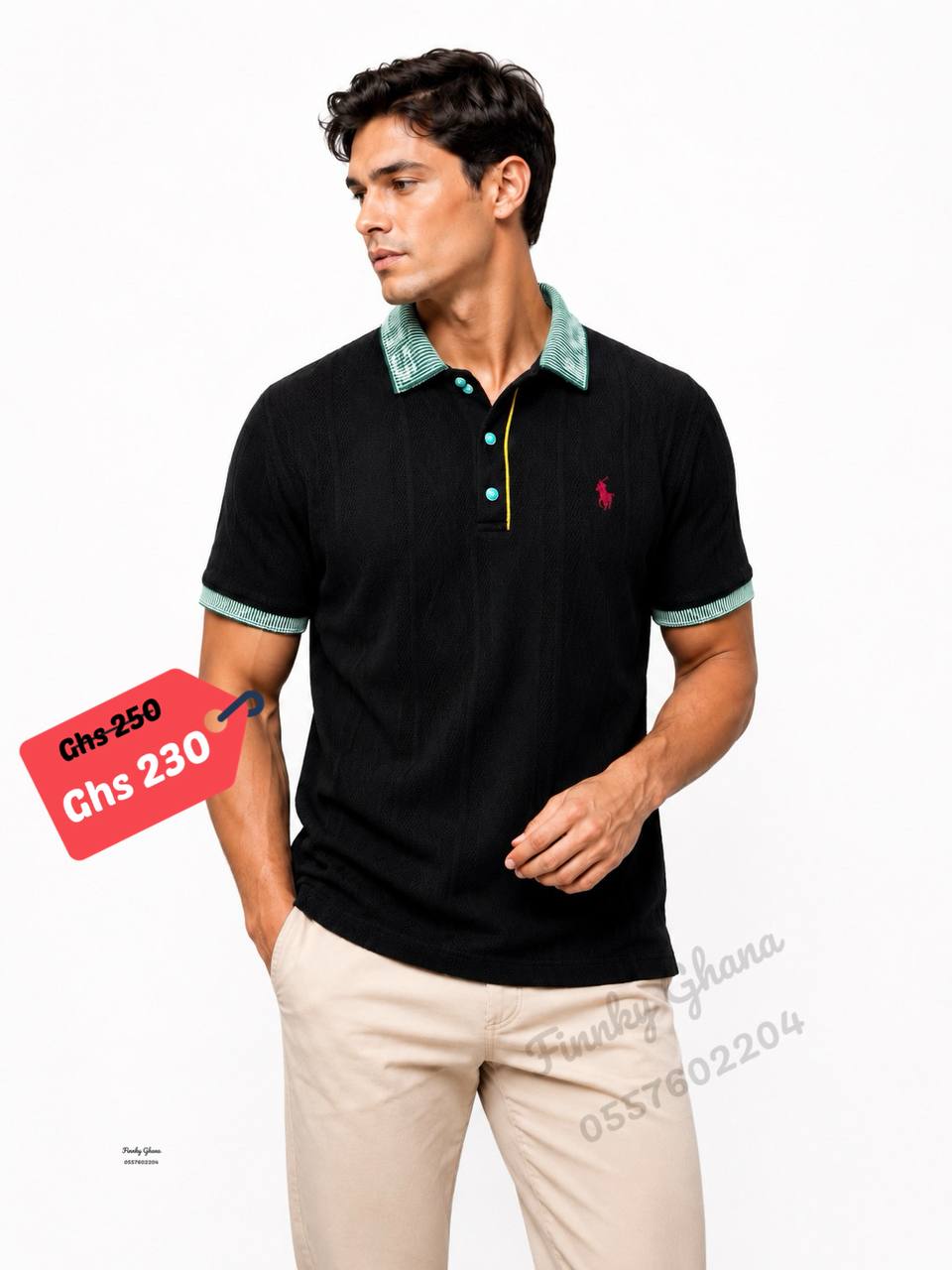 Premium Textured Knit Polo Shirt – Men's Smart Casual Collection