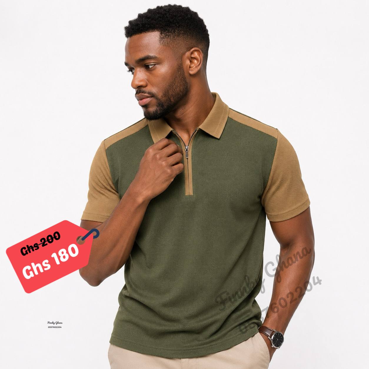 Zipped Style Polo Shirts