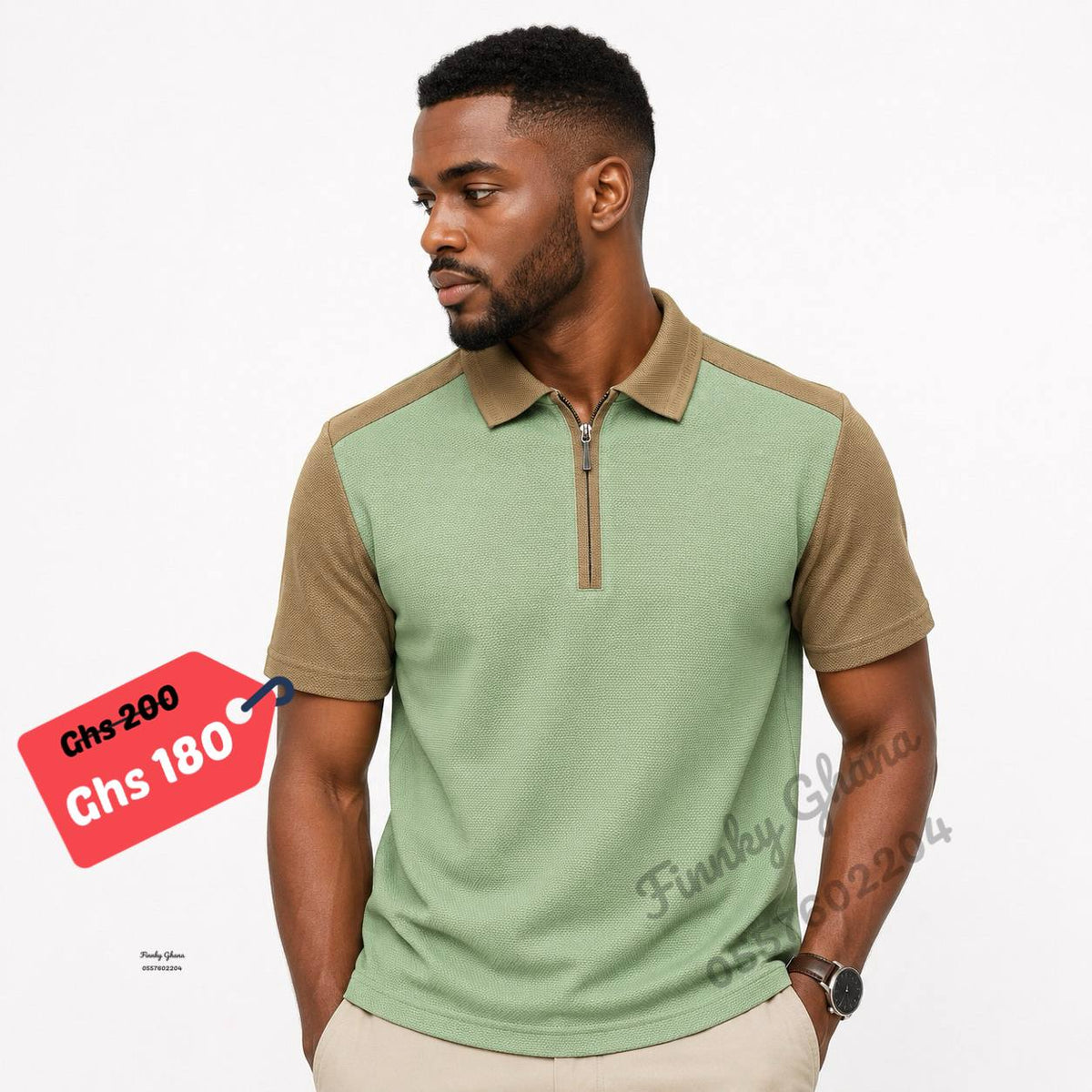 Zipped Style Polo Shirts