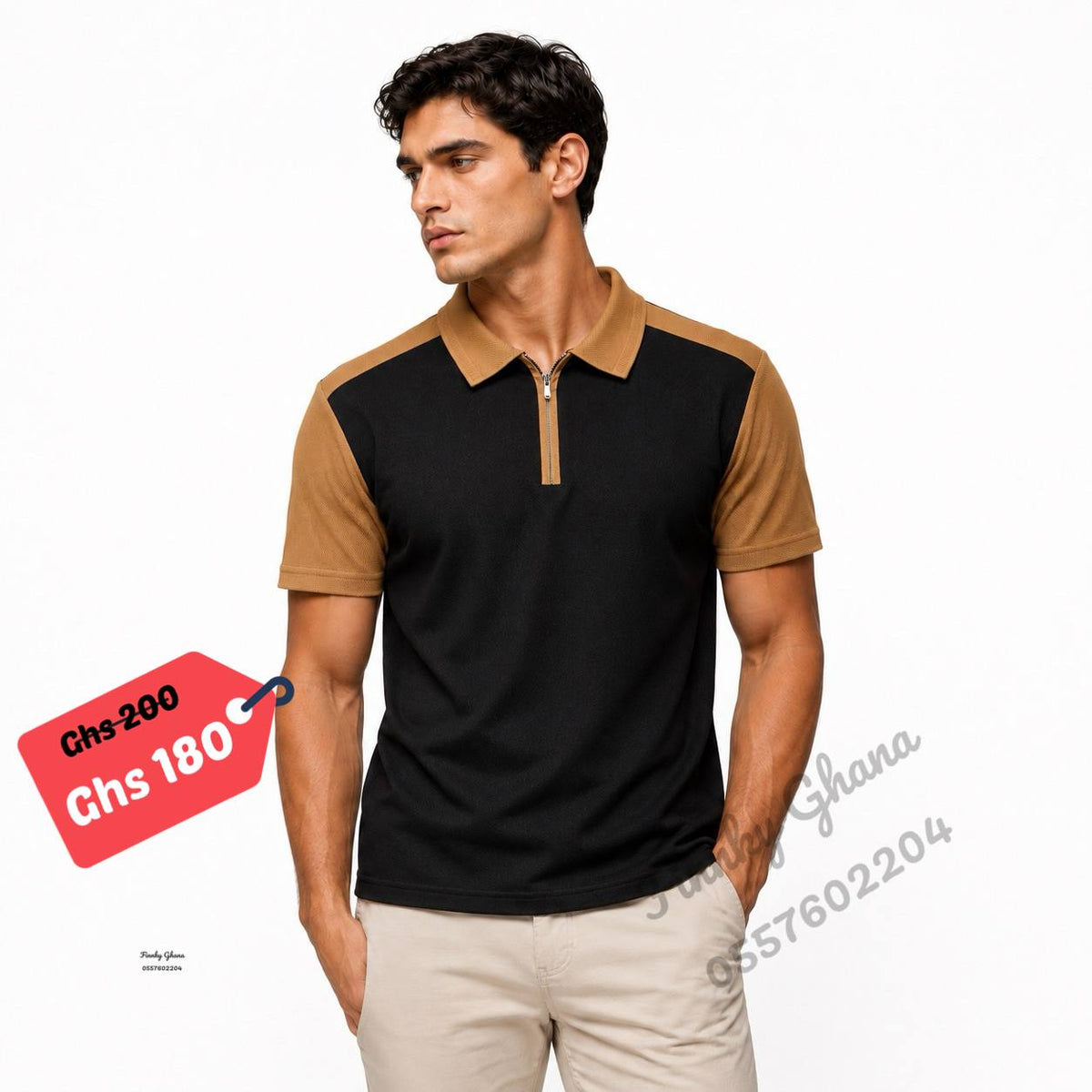 Zipped Style Polo Shirts