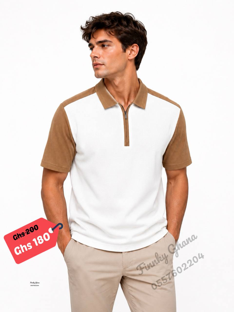 Zipped Style Polo Shirts