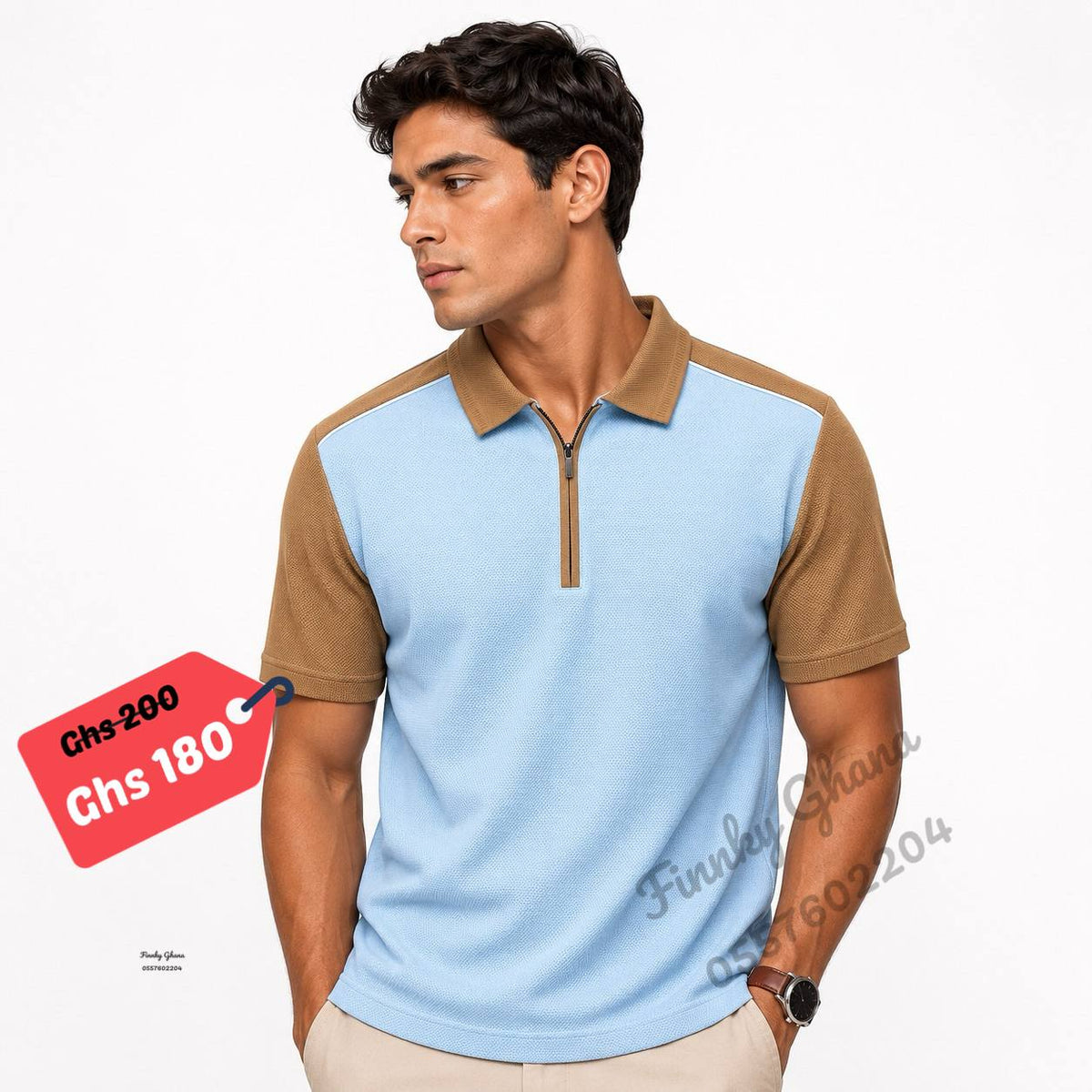 Zipped Style Polo Shirts