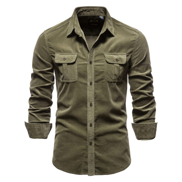 Corduroy Double Breasted Shirt - Image 6