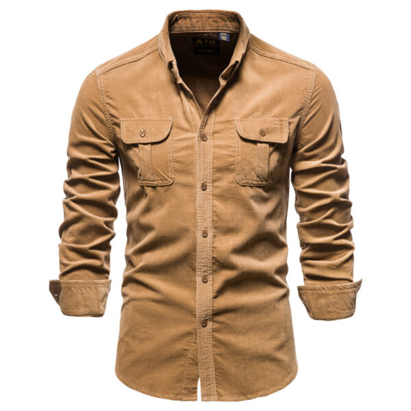 Corduroy Double Breasted Shirt - Image 3