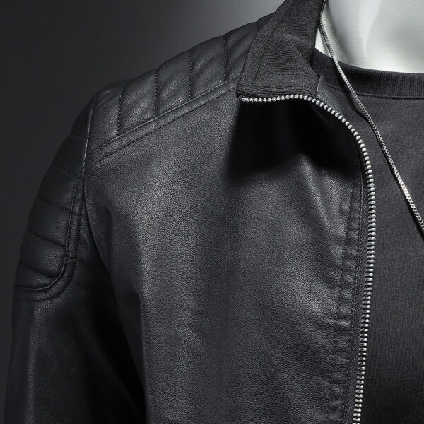 Men's Leather Jacket Coat - Image 6