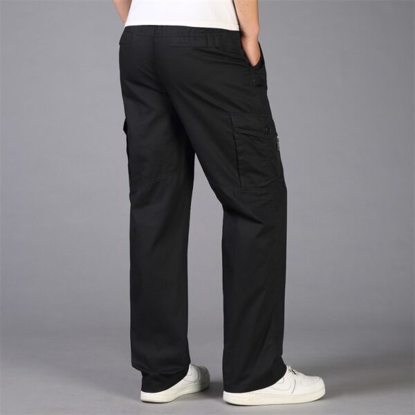 Loose Straight Khaki Cargo Pants - Image 3