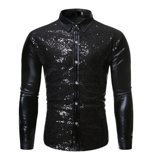 Cool Sequin Bronzing Party Shirt