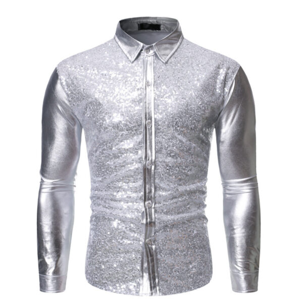 Cool Sequin Bronzing Party Shirt - Image 5