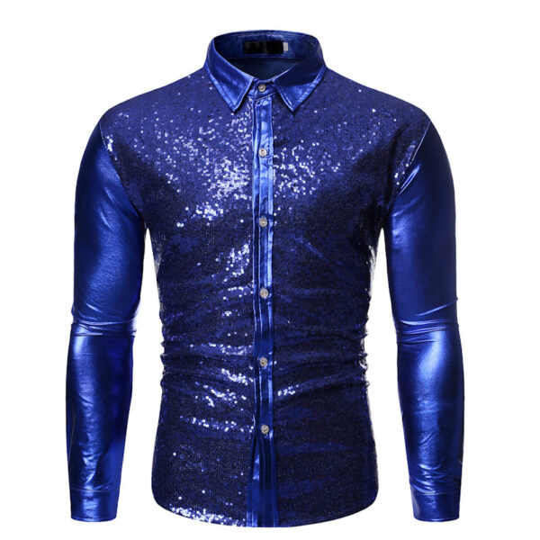 Cool Sequin Bronzing Party Shirt - Image 4