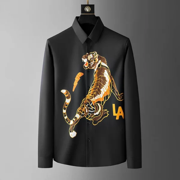 Tiger Printed Rhinestone Shirt - Image 2