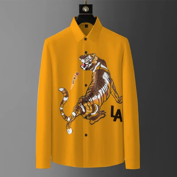 Tiger Printed Rhinestone Shirt - Image 3