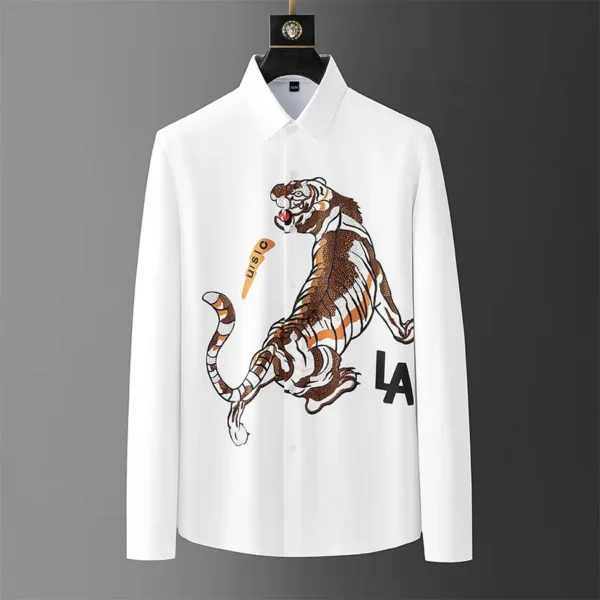 Tiger Printed Rhinestone Shirt