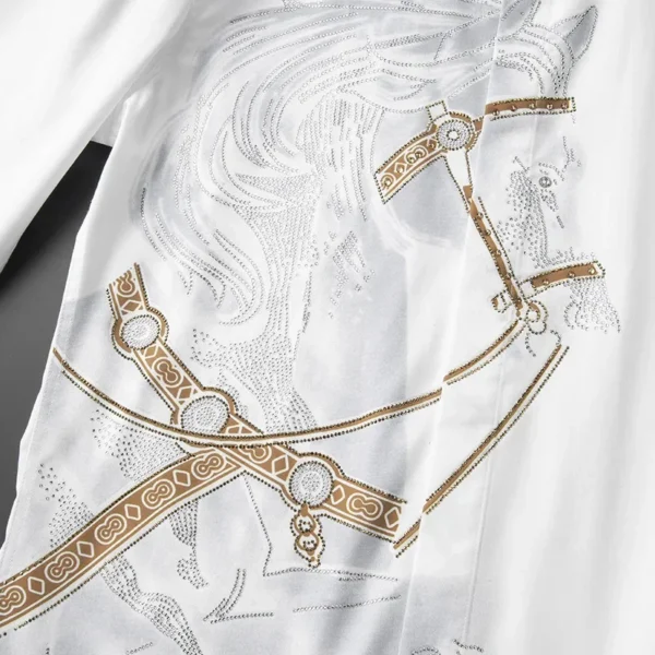 Horse Printed Rhinestone Shirt - Image 5