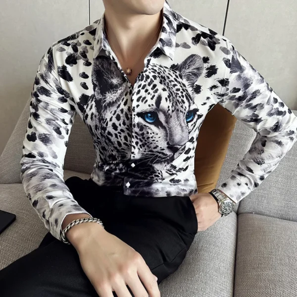 3D Leopard Print Vintage Shirt